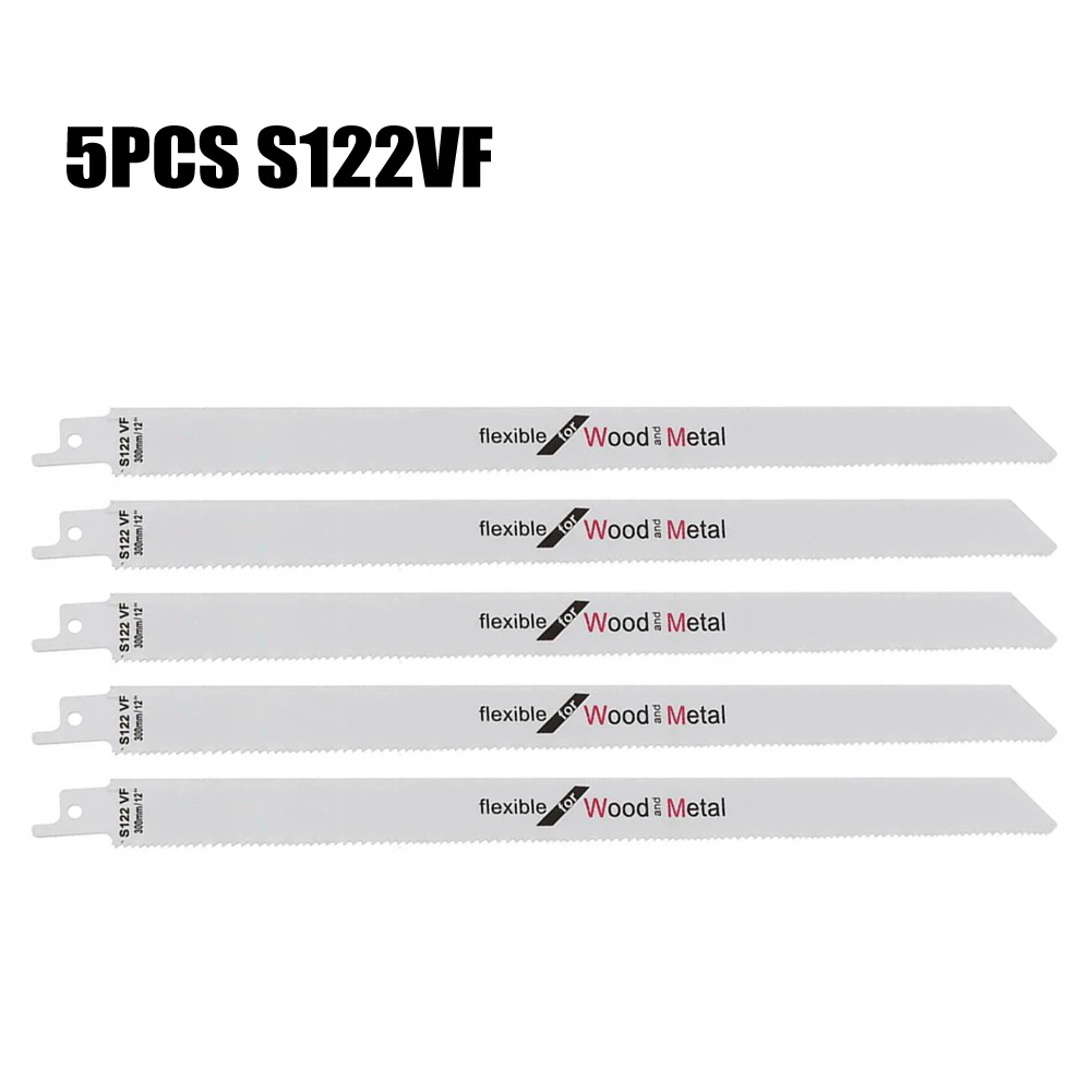 5 Pcs HCS S122VF Reciprocating Saw Blade 300mm Effective Flexible For Hardwood Metal Cutting Tools Woodworking Accessories
5 Pcs HCS S122VF Reciprocating Saw Blade 300mm Effective Flexible For Hardwood Metal Cutting Tools Woodworking Accessories