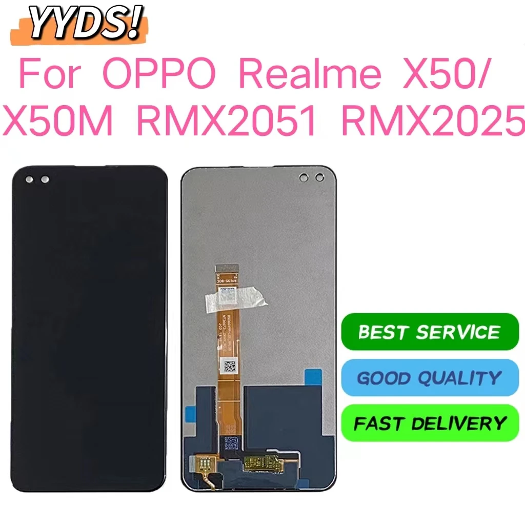 100% Tested 6.57" Original For OPPO Realme X50 X50m RMX2051 RMX2025 LCD Display Touch Screen Digitizer Assembly Replacement
100% Tested 6.57" Original For OPPO Realme X50 X50m RMX2051 RMX2025 LCD Display Touch Screen Digitizer Assembly Replacement