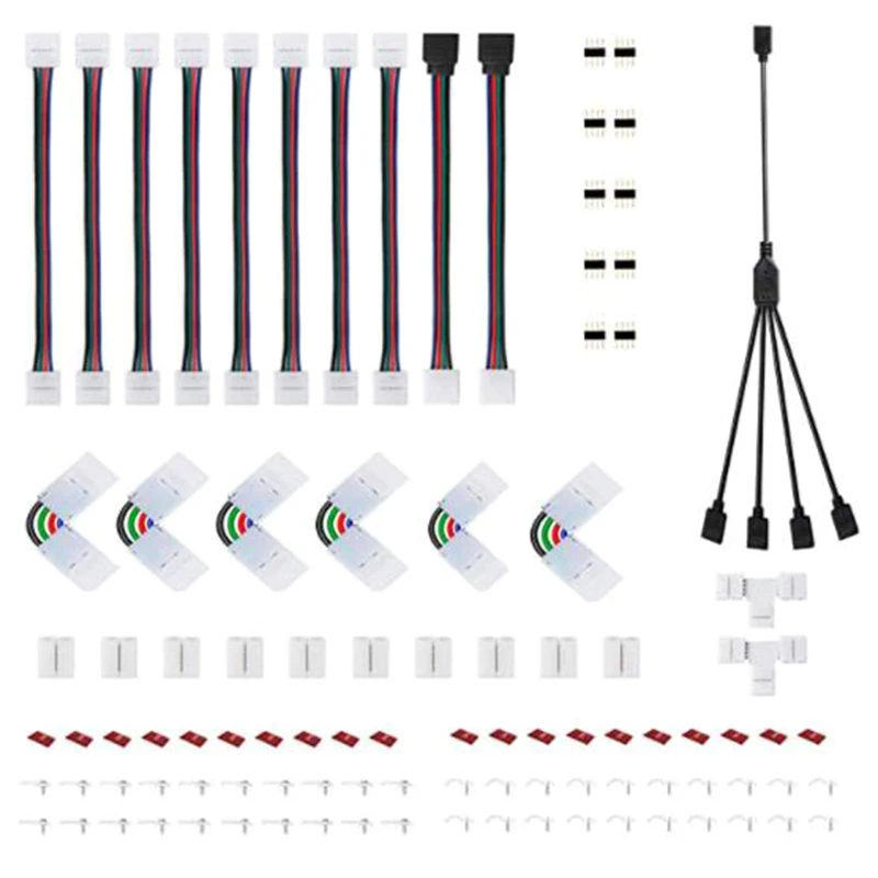 LED Light Bar Connector Kit, 5050 4-Pin LED Connector Without Solder Corner , RGB LED Light Connector For LED Light Bar
LED Light Bar Connector Kit, 5050 4-Pin LED Connector Without Solder Corner , RGB LED Light Connector For LED Light Bar