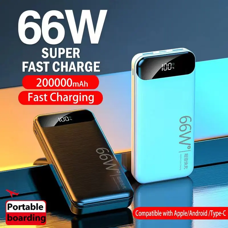 2023 Free Shipping Power Bank 200000mAh High Capacity 66W Fast Charger Powerbank External Battery for IPhone 14 13 12 Pro
2023 Free Shipping Power Bank 200000mAh High Capacity 66W Fast Charger Powerbank External Battery for IPhone 14 13 12 Pro