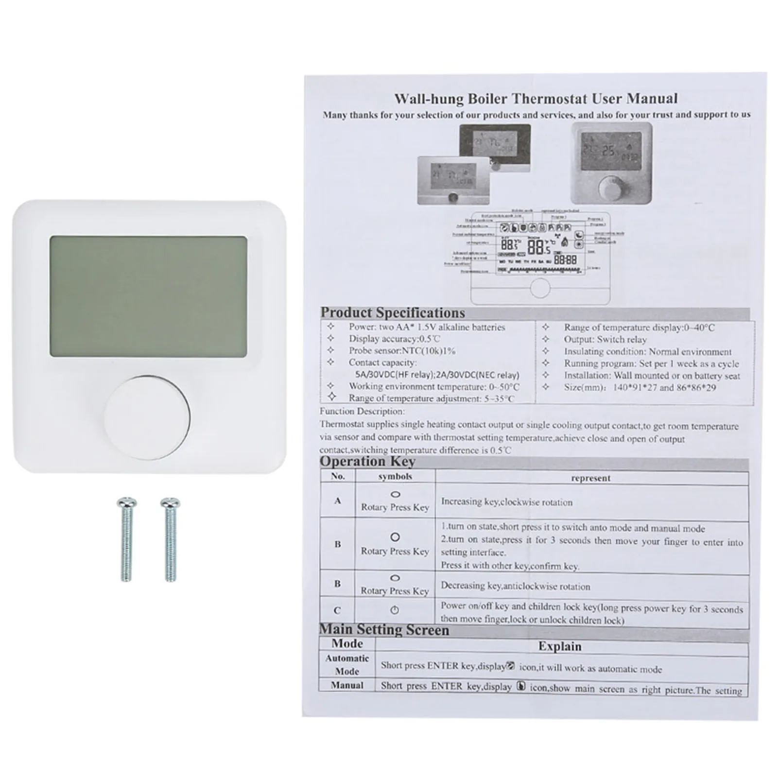 HYO6BW Digital LCD Display Heating Programmable Thermostat Temperature Controller digital digital digital
HYO6BW Digital LCD Display Heating Programmable Thermostat Temperature Controller digital digital digital