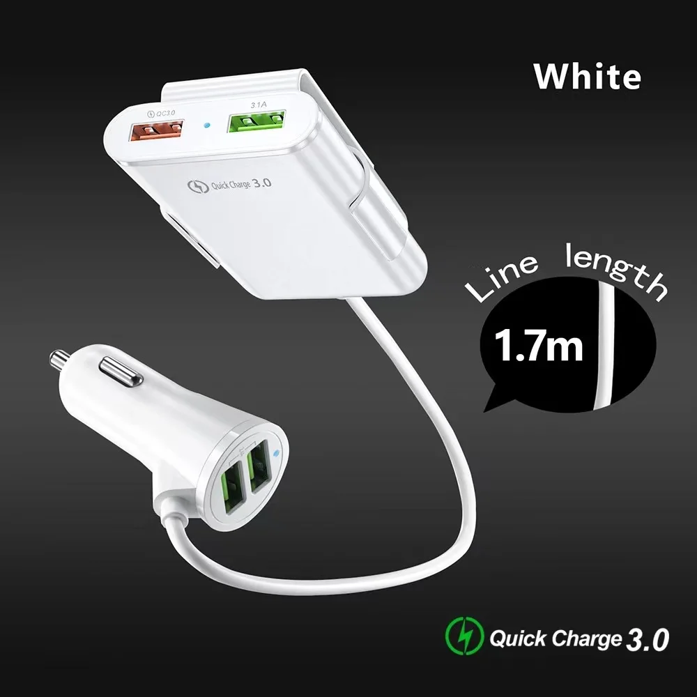High Quality New Portable Useful Durable Car Charger USB QC3.0 Fast Replacement Accessories For Back Front Seat
High Quality New Portable Useful Durable Car Charger USB QC3.0 Fast Replacement Accessories For Back Front Seat