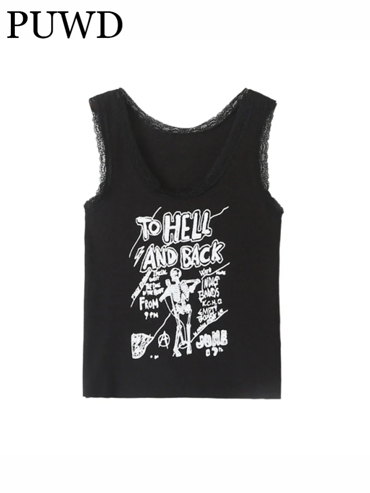 PUWD Women Letter Printed Lace Tank 2022 Summer Fashion Ladies High Street Style Sleeveless Girls Knitted Soft Cotton Vest Top
PUWD Women Letter Printed Lace Tank 2022 Summer Fashion Ladies High Street Style Sleeveless Girls Knitted Soft Cotton Vest Top