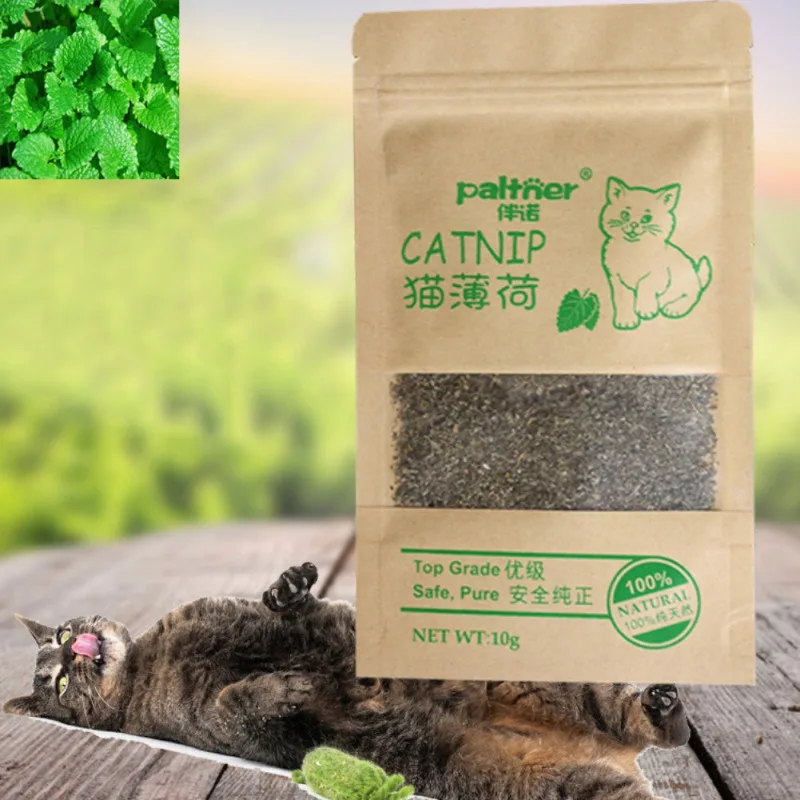 

100% Natural Premium Catnip Cattle Grass Interactive Cat Non-toxic 10g Menthol Flavor Funny Cat Supplies Keep Pet Health Cat Toy