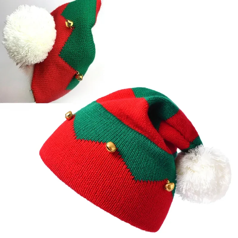 Toddler Kids Christmas Knitted Elf Hat with Small Bells Contrast Color Wavy Stripes Christmas Warm Knitted Hat Baby Stuff
Toddler Kids Christmas Knitted Elf Hat with Small Bells Contrast Color Wavy Stripes Christmas Warm Knitted Hat Baby Stuff