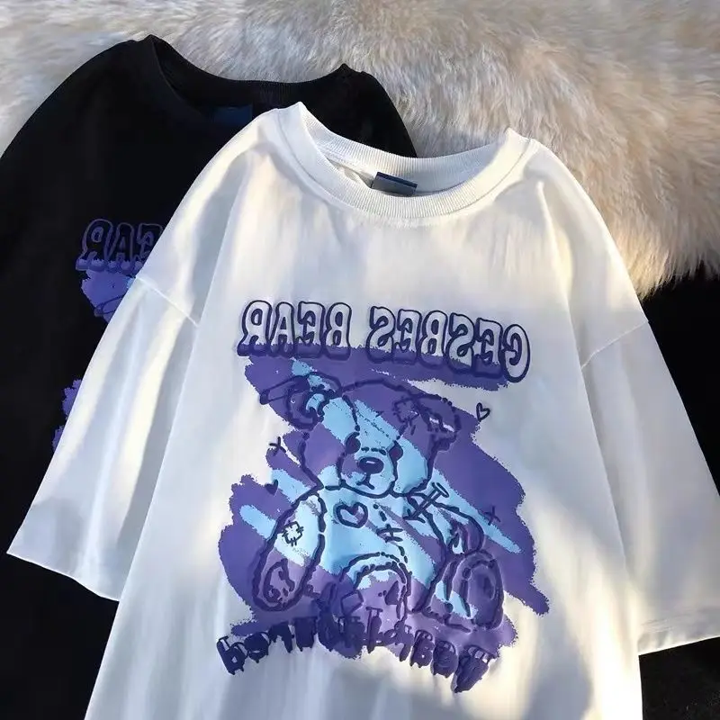 Bear Printed Women's T-shirt Fashion Women's Ulzzang Summer Streetwear Oversized Loose Hip Hop Harajuku Casual Ladies'Tops
Bear Printed Women's T-shirt Fashion Women's Ulzzang Summer Streetwear Oversized Loose Hip Hop Harajuku Casual Ladies'Tops
