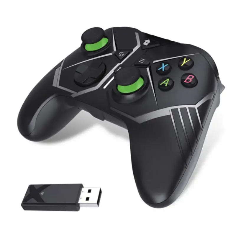 Беспроводной геймпад 2,4 ГГц, джойстик для XBox One, контроллер для ПК/PS3/смартфона, Android/Паровой контроллер/Windows 7/8/10
Беспроводной геймпад 2,4 ГГц, джойстик для XBox One, контроллер для ПК/PS3/смартфона, Android/Паровой контроллер/Windows 7/8/10