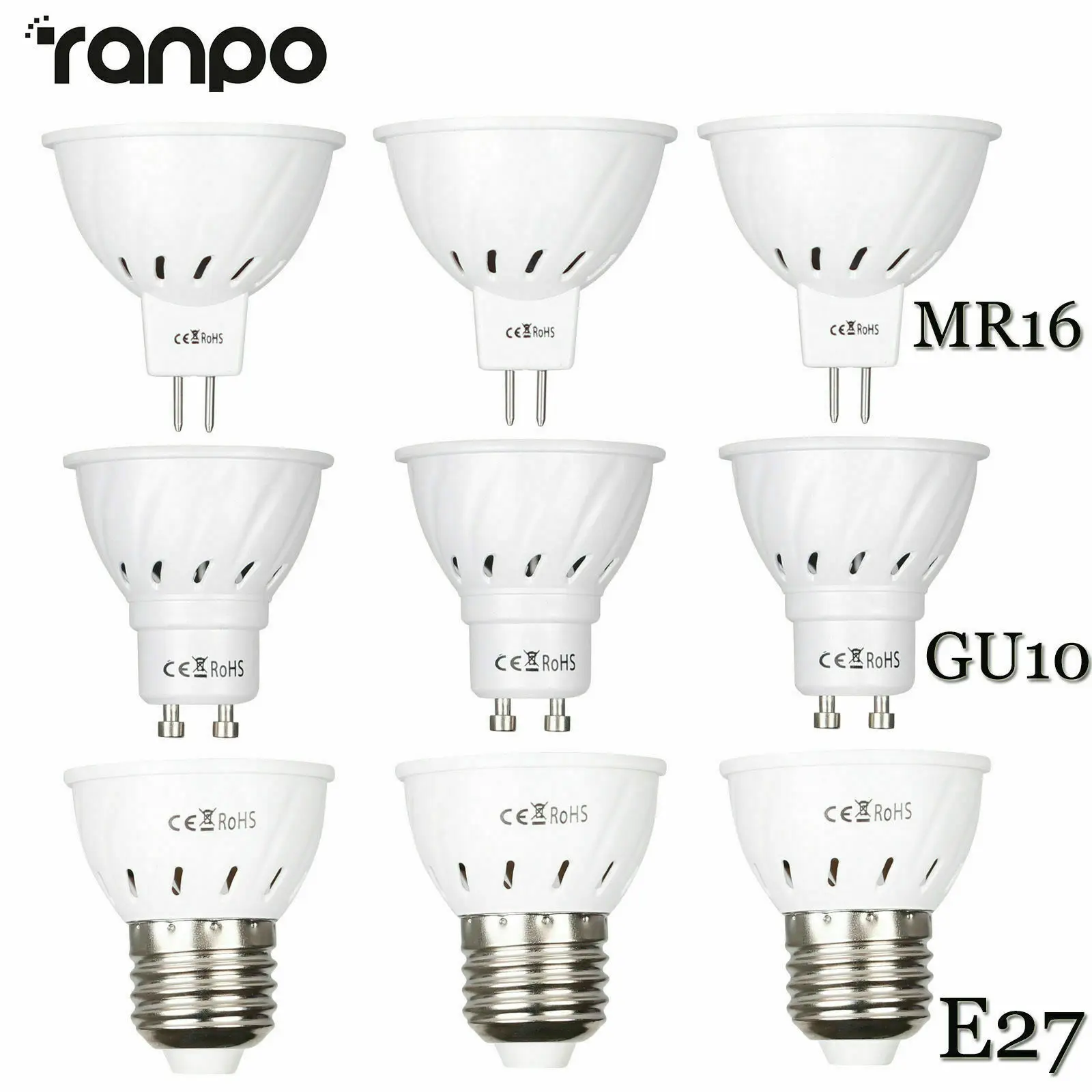

4PCS LED Spotlight GU10 E27 MR16 LED Lamp Bulb 4W 6W 8W 36/54/72LEDs 2835 SMD LED Diode Lamp for Home Lampada 220V 110V DC12-24V