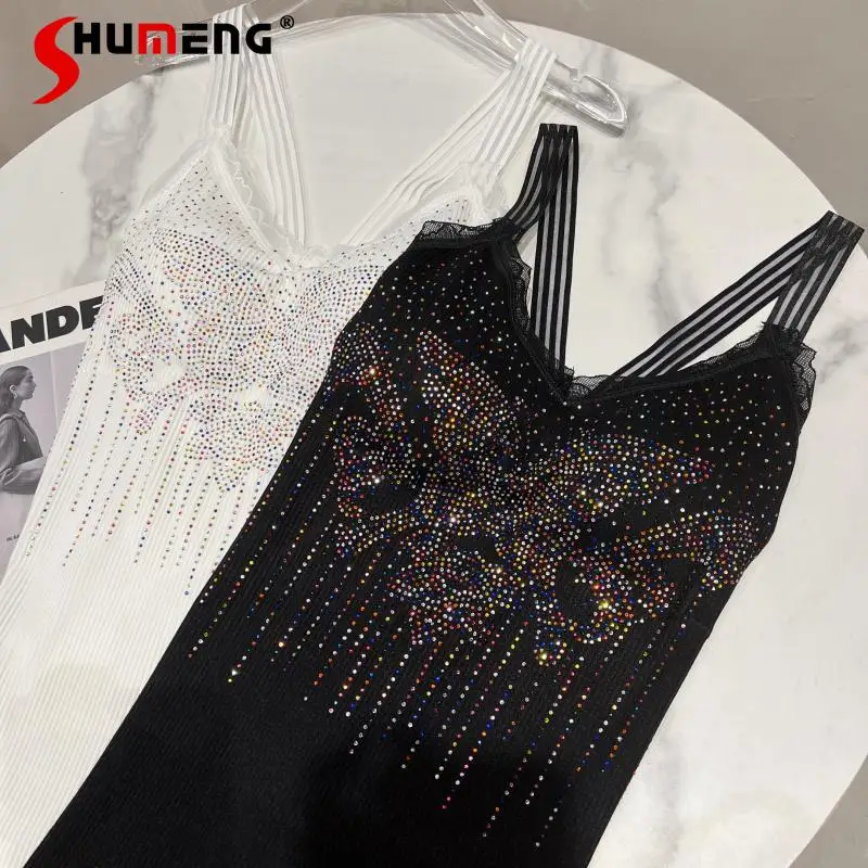 Heavy Colorful Rhinestones Bow Pattern Slim-Fit Chest Pad Bottoming Vest Women 2022 Spring Summer New Sleeveless Camisole Tops
Heavy Colorful Rhinestones Bow Pattern Slim-Fit Chest Pad Bottoming Vest Women 2022 Spring Summer New Sleeveless Camisole Tops