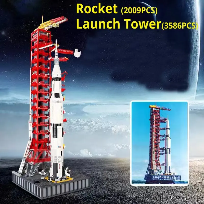 MOC 10003 Apollo Saturn V Launch Umbilical Tower Space Shuttle Expedition Sets Compatible 21309 Building Blocks Child toys 80013
MOC 10003 Apollo Saturn V Launch Umbilical Tower Space Shuttle Expedition Sets Compatible 21309 Building Blocks Child toys 80013
