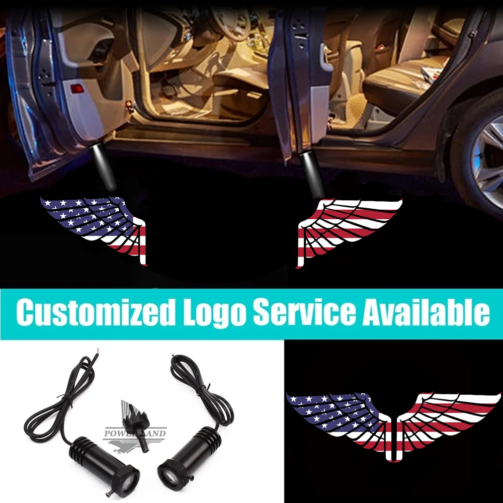 2x Wired American USA Flag Wing Led Logo Car Door Welcome Courtesy Laser Projector Shadow Lights 
2x Wired American USA Flag Wing Led Logo Car Door Welcome Courtesy Laser Projector Shadow Lights