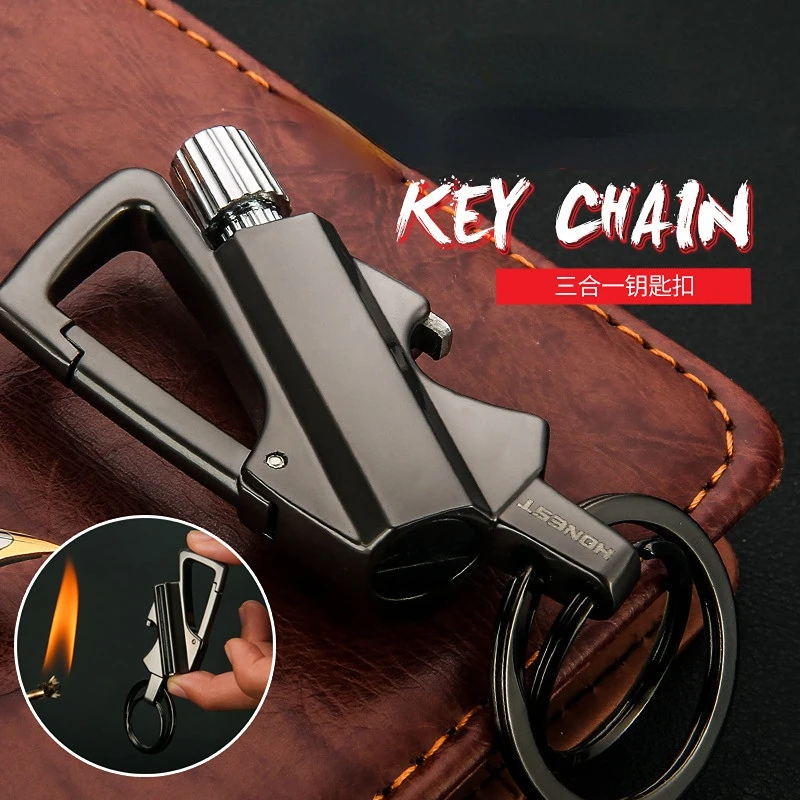 

Cigarette Lighters 10000 Match Keychain Kerosene Torch Lighter Smoking Accessories Multi Functional Windproof Portable Men Gifts