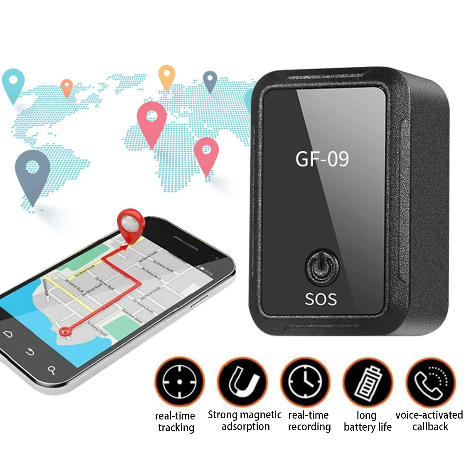 GPS Tracker Vehicle Tracker GPS Car Tracker Portable Mini Tracking Device Real-time GPS Tracker for Car Elders Kids Pets
GPS Tracker Vehicle Tracker GPS Car Tracker Portable Mini Tracking Device Real-time GPS Tracker for Car Elders Kids Pets