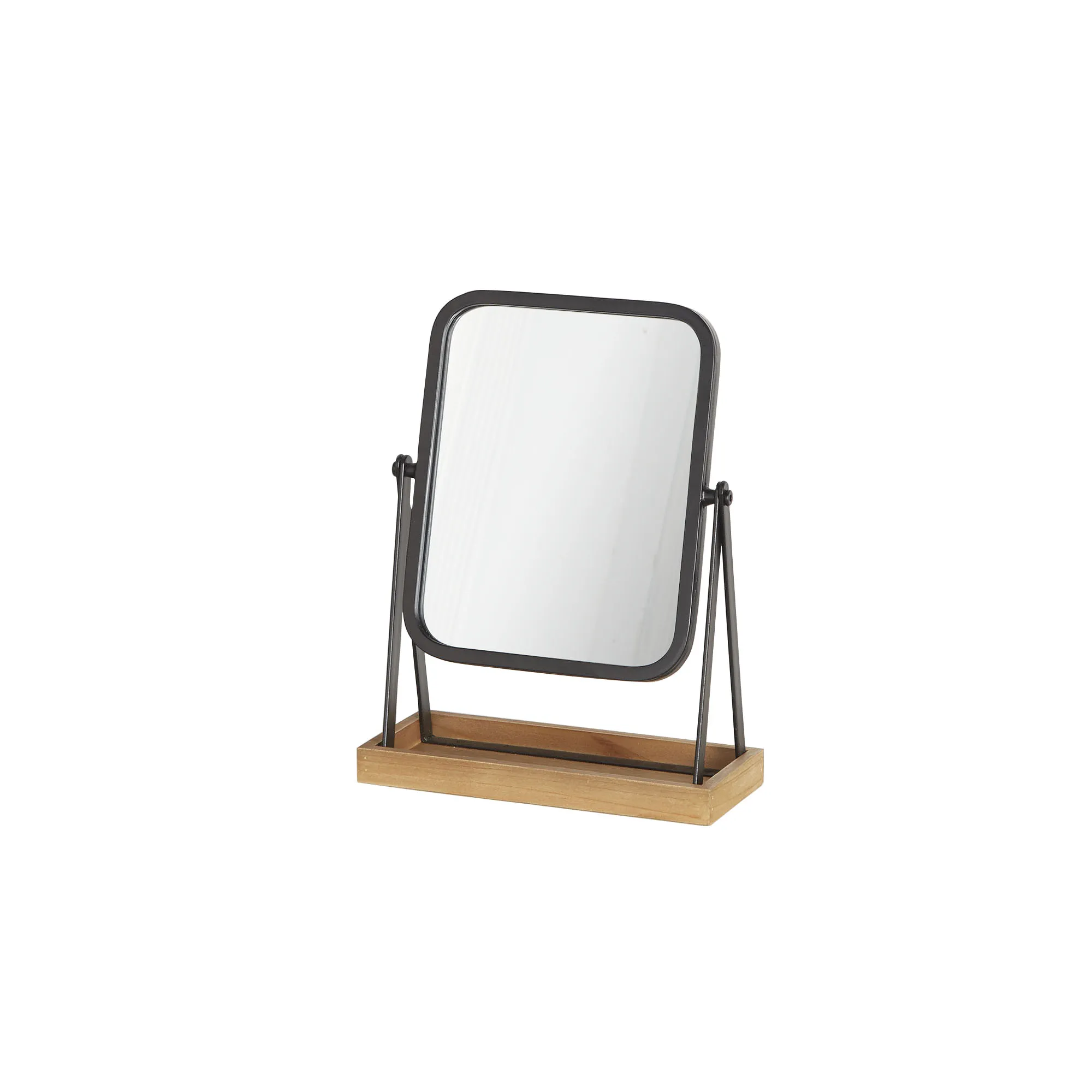 Patton Wall Décor Metal Vanity Makeup Mirror with Wood Storage Tray, Black, 13x10
Patton Wall Décor Metal Vanity Makeup Mirror with Wood Storage Tray, Black, 13x10