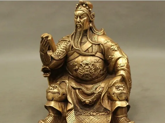Famous Chinese Copper Brass General Dragon GuanGong GuanYu God Look Book Statue 
Famous Chinese Copper Brass General Dragon GuanGong GuanYu God Look Book Statue
