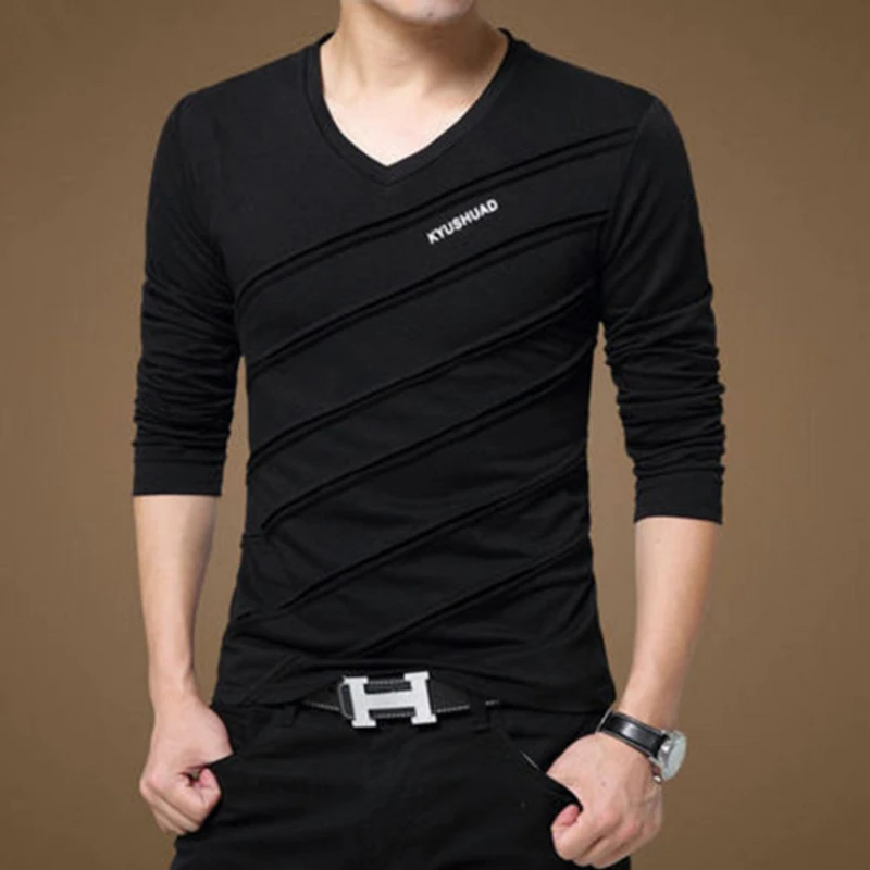 2023 Spring and Autumn New Korean Fashion Brand Men's Long Sleeve T-shirt Underlay Cotton Long Sleeve V-Neck Fashion T-shirt Top
2023 Spring and Autumn New Korean Fashion Brand Men's Long Sleeve T-shirt Underlay Cotton Long Sleeve V-Neck Fashion T-shirt Top