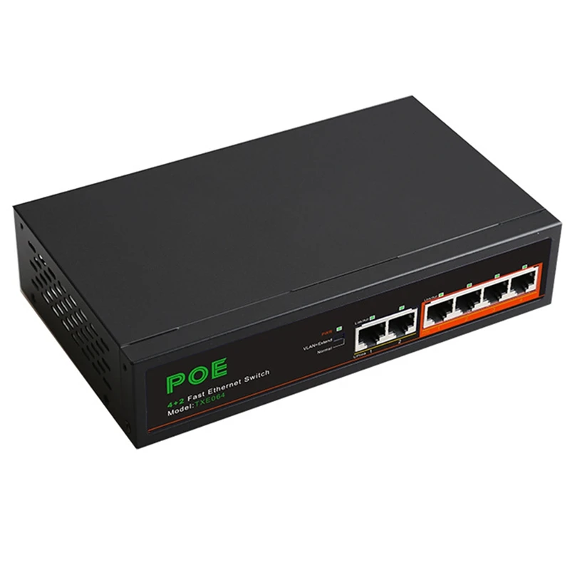 6 Port 100Mbps POE Switch Network Switch Network Splitter New With VLAN Function For Surveillance Cameras US Plug
6 Port 100Mbps POE Switch Network Switch Network Splitter New With VLAN Function For Surveillance Cameras US Plug