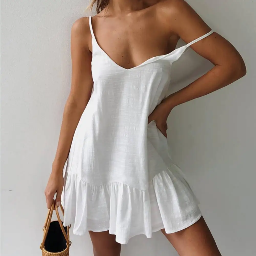 2022 Summer Dress 2022 Women Sexy Solid V-Neck Ruffled Spaghetti Strap Mini Dress Casual Beach Short Dress Vestidos Dropshipping
2022 Summer Dress 2022 Women Sexy Solid V-Neck Ruffled Spaghetti Strap Mini Dress Casual Beach Short Dress Vestidos Dropshipping