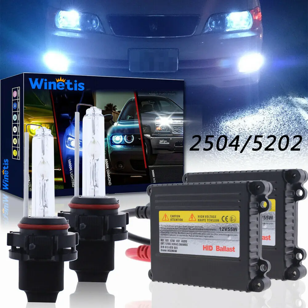 55W 2X 5202 Psx24W 2504 Hid Fog Light Bulbs Conversion Kit Ice Blue Bright 8000K
55W 2X 5202 Psx24W 2504 Hid Fog Light Bulbs Conversion Kit Ice Blue Bright 8000K
