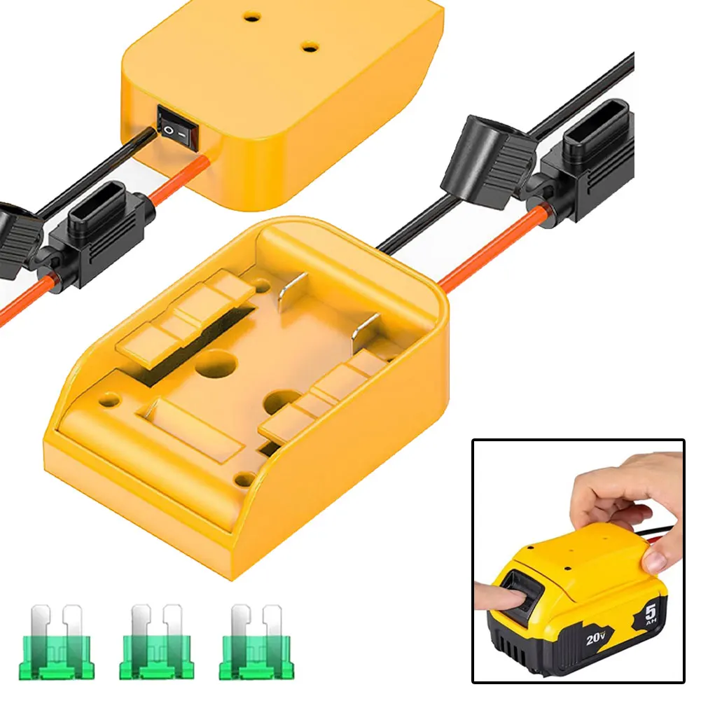 Battery Adapter With Fuse And Built-in Switch For 20V /18V DCB200 DCB203 DCB205 DCB206 Li-ion Batteries Power Connecter
Battery Adapter With Fuse And Built-in Switch For 20V /18V DCB200 DCB203 DCB205 DCB206 Li-ion Batteries Power Connecter