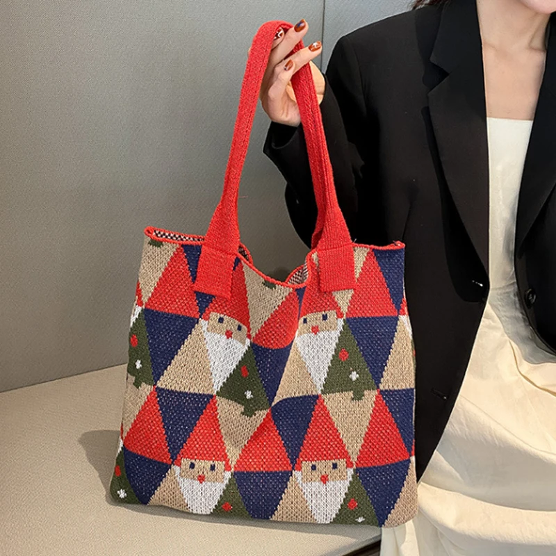 Design Shoulder Bag Korean Tote Bag Handbag Cute Christmas Large Capacity Women Bag Shopping Bag
Design Shoulder Bag Korean Tote Bag Handbag Cute Christmas Large Capacity Women Bag Shopping Bag