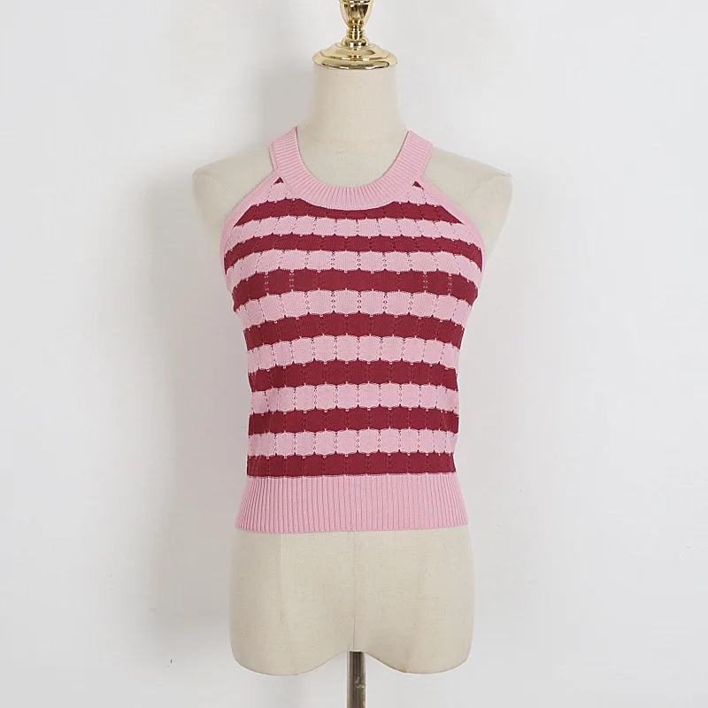 2023 Summer Casual Striped T-shirts Women Loose Fit Knitted T Shirt Female Korean Y2K Tops Tee Shirt Goth Hollow out Jumpers
2023 Summer Casual Striped T-shirts Women Loose Fit Knitted T Shirt Female Korean Y2K Tops Tee Shirt Goth Hollow out Jumpers