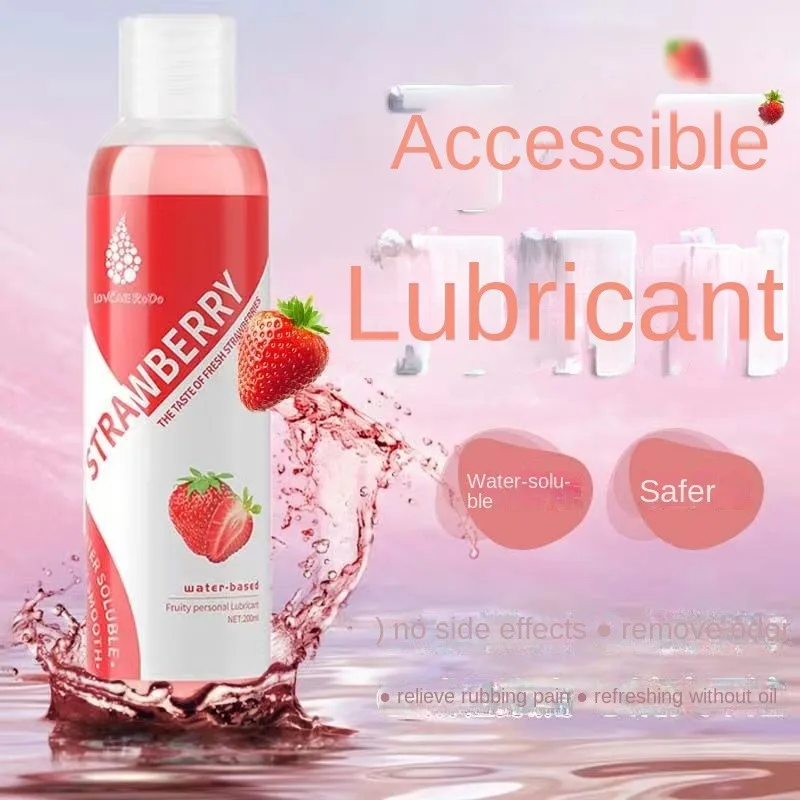 

200ml Fruity Lubricant Intercourse Fun Lickable Body Lubricant Private Parts of Men Women Disposable Adult Sex Products