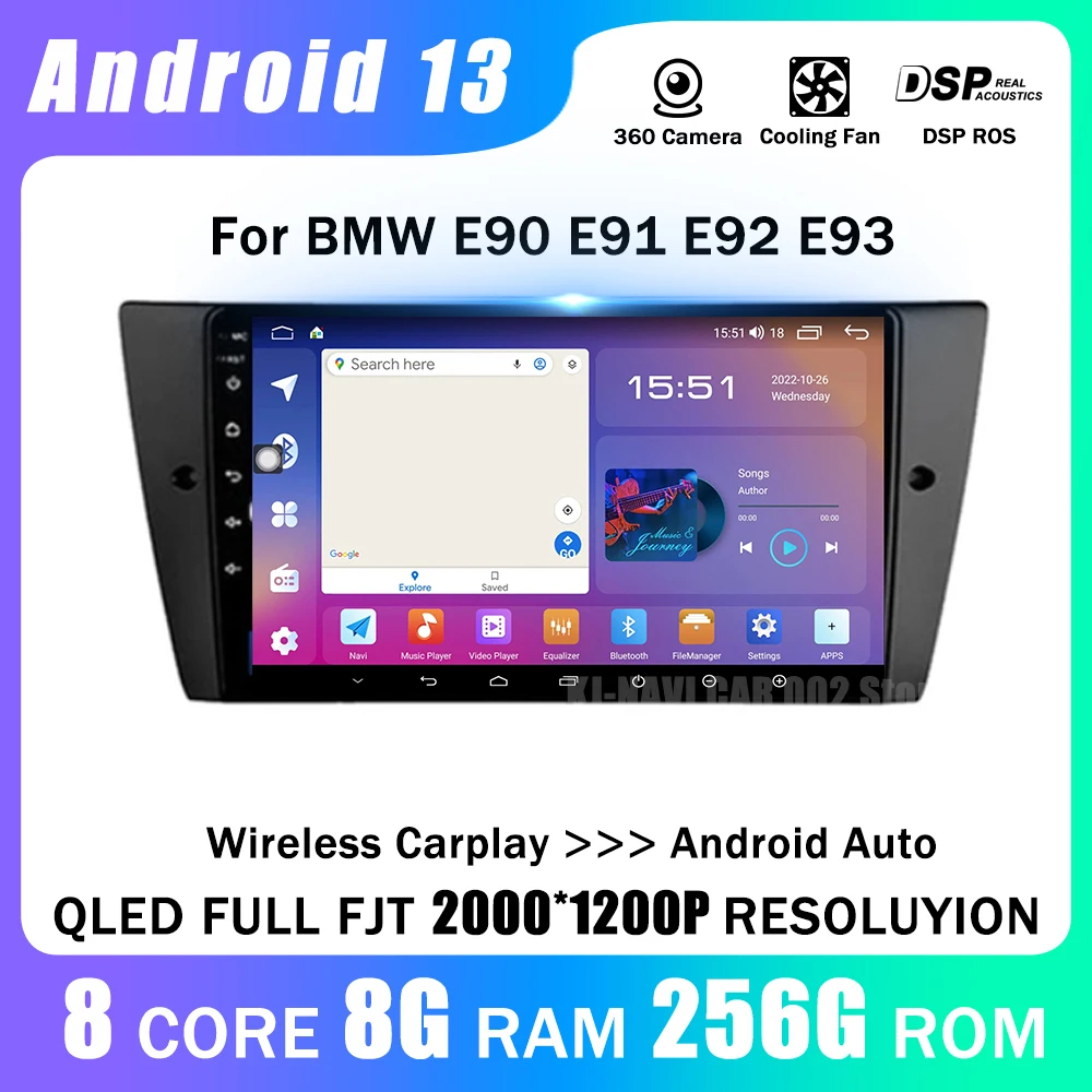 For BMW 3 Series E90 E91 E92 E93 2005 -2013 Radio Carplay Player Android 13 Auto Navigation Stereo GPS DVD Bluetooth Stereo WIFI
For BMW 3 Series E90 E91 E92 E93 2005 -2013 Radio Carplay Player Android 13 Auto Navigation Stereo GPS DVD Bluetooth Stereo WIFI