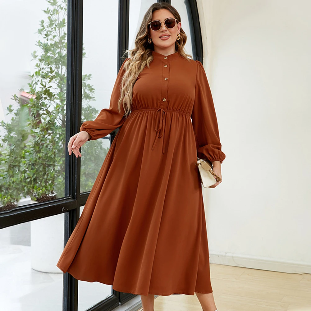2022NEW Autumn Plus Size Large Size Shows Temperament Casual Daily Round Neck Long Sleeve Dress Long Skirt XL-4XL
2022NEW Autumn Plus Size Large Size Shows Temperament Casual Daily Round Neck Long Sleeve Dress Long Skirt XL-4XL