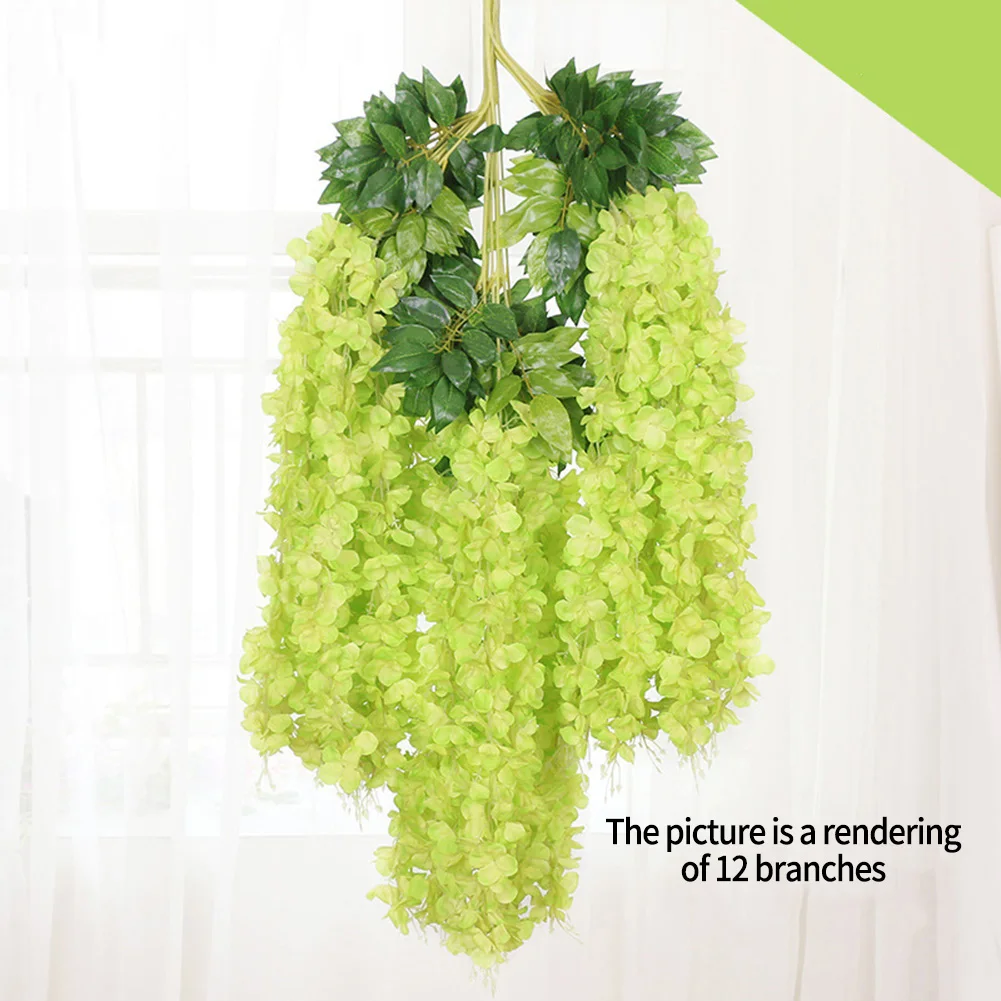 12pcs Wisteria Garland Artificial Silk Flower Vine For Home White Wedding Garden Decoration Rattan Hanging Wall Fake Flowers
12pcs Wisteria Garland Artificial Silk Flower Vine For Home White Wedding Garden Decoration Rattan Hanging Wall Fake Flowers