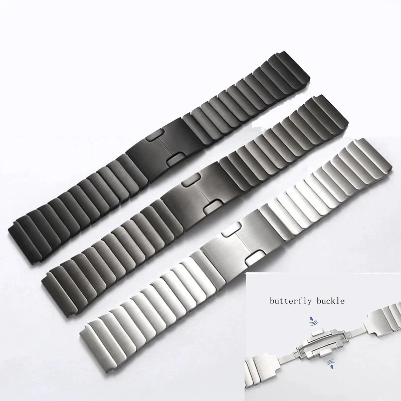 Ремешок титановый серый для Huawei Watch GT2 Pro браслет из нержавеющей стали часов 46 мм 22