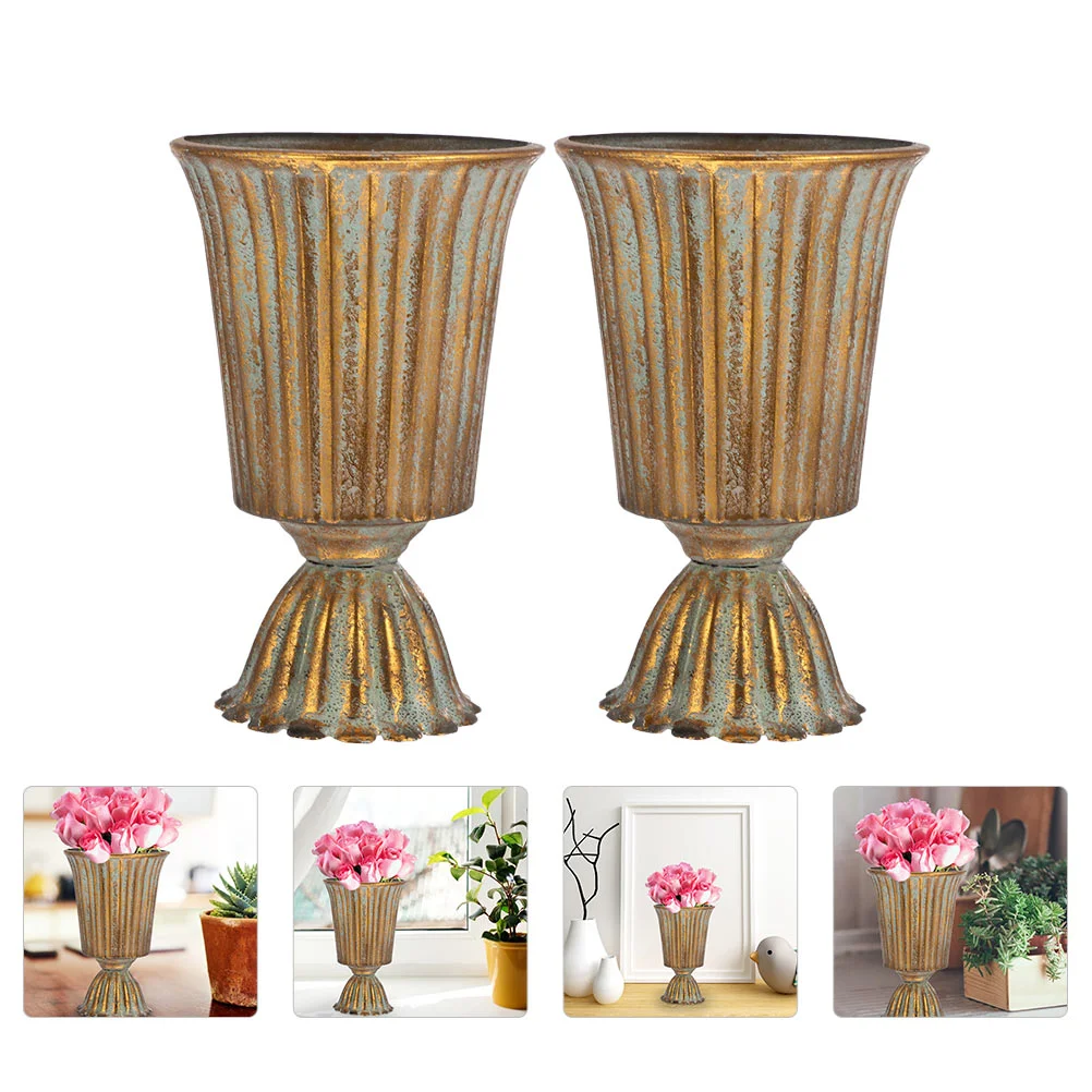 2 Pcs Artificial Flower Tin Fountain Office Vintage Home Decor Shabby Vase Iron
2 Pcs Artificial Flower Tin Fountain Office Vintage Home Decor Shabby Vase Iron