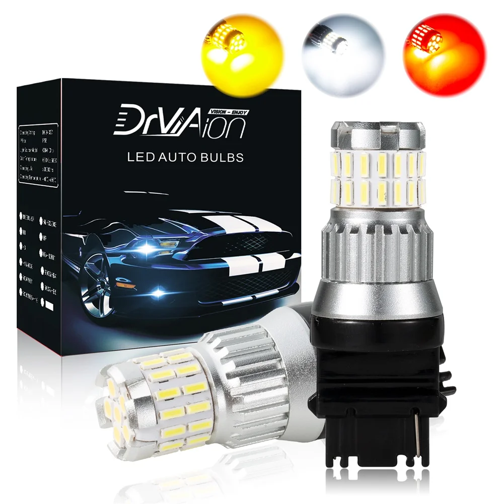 

2Pcs T25 3157 P27/7W Bulb Canbus Error Free Backup Reverse Led 3030 4014 SMD LED Bulbs Car Lights Brake Lamp Stop Light 1200LM