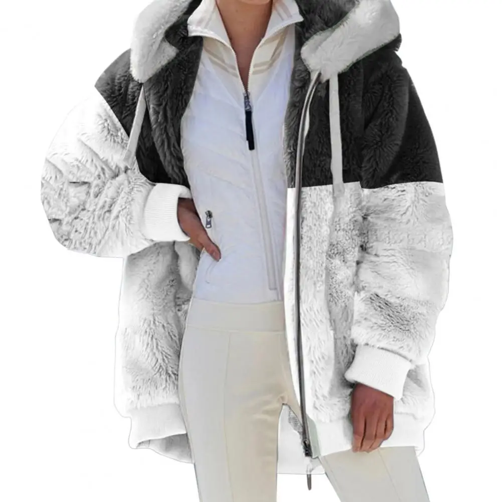 Winter Jacket Hooded Firm Stitching Zip Up Patchwork Coat Sweatshirt Women Clothes
Winter Jacket Hooded Firm Stitching Zip Up Patchwork Coat Sweatshirt Women Clothes