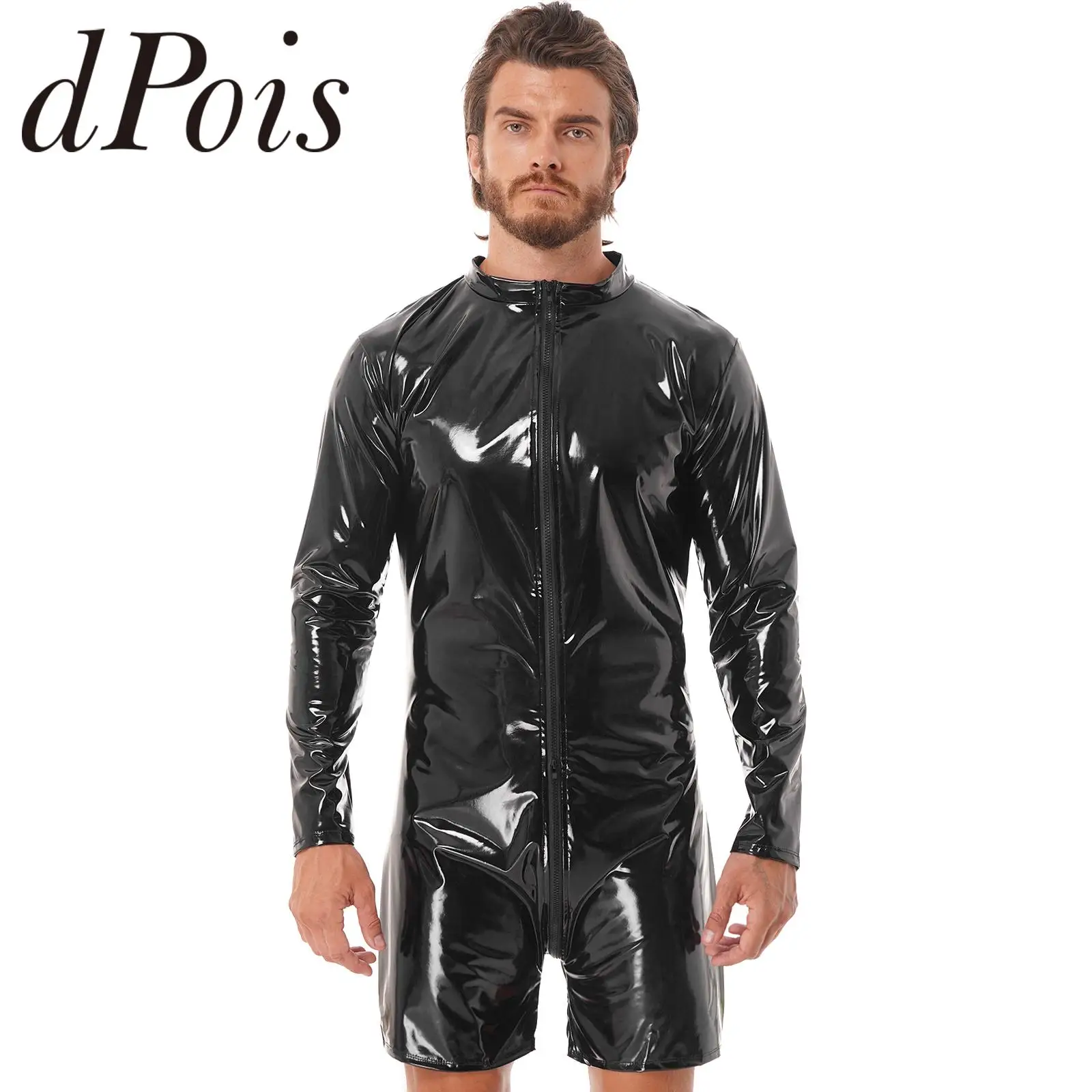 Мужской латексный комбинезон из лакированной кожи; Комбинезон на молнии; Черный блестящий комбинезон с длинными рукавами; Клубная одежда; Костюм для сцены
Мужской латексный комбинезон из лакированной кожи; Комбинезон на молнии; Черный блестящий комбинезон с длинными рукавами; Клубная одежда; Костюм для сцены