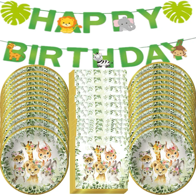Forest animal theme birthday party disposable tableware decoration children's 1 years old birthday party cup plate paper napkins
Forest animal theme birthday party disposable tableware decoration children's 1 years old birthday party cup plate paper napkins