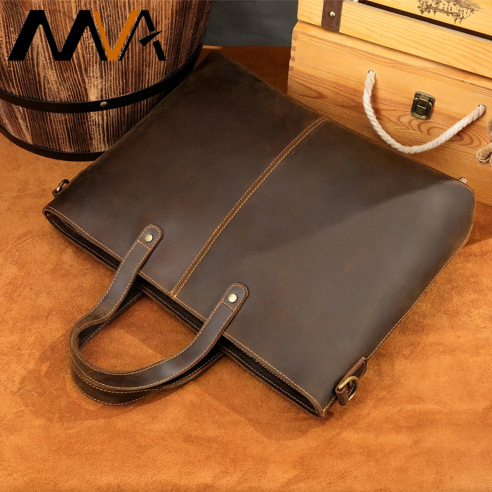 Leather Men's Briefcase Executive Vintage 13.3" Laptop Bag Leather Shoulder Bag Computer Breifcase
Leather Men's Briefcase Executive Vintage 13.3" Laptop Bag Leather Shoulder Bag Computer Breifcase