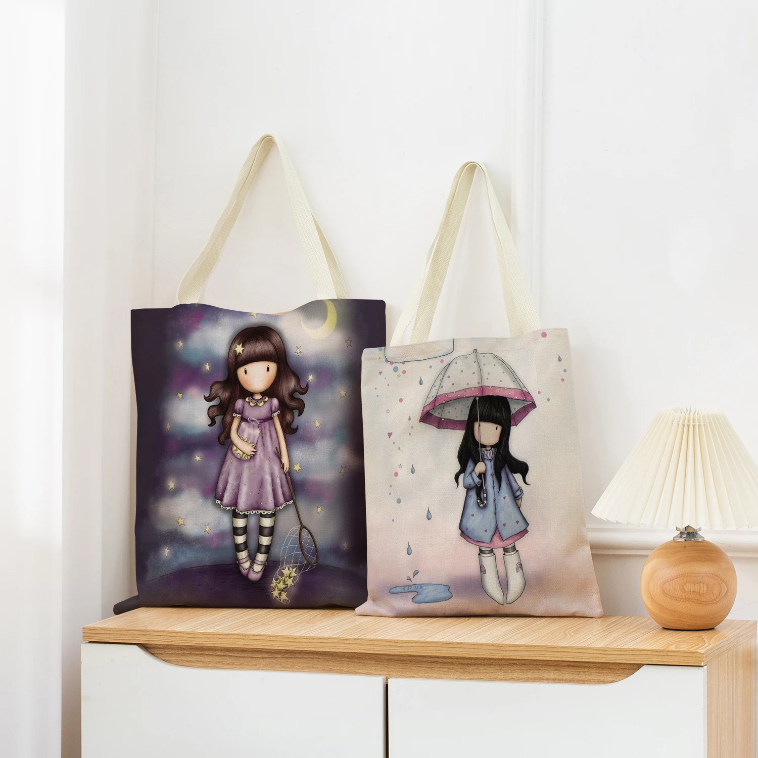 Cute Lovely Little Girl Double Sided Print Market Shopping Bag Foldable Eco-friendly Handbag Student Women Outdoor Portable Tote
Cute Lovely Little Girl Double Sided Print Market Shopping Bag Foldable Eco-friendly Handbag Student Women Outdoor Portable Tote