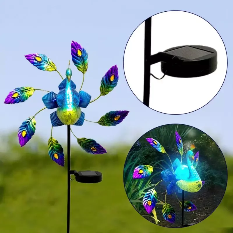 NEW IN Home Decor Garden Wind Spinners Metal Colorful Peacock Led Outdoor Solar Lights Stake Waterproof Landscape Lawn Lamp Acce
NEW IN Home Decor Garden Wind Spinners Metal Colorful Peacock Led Outdoor Solar Lights Stake Waterproof Landscape Lawn Lamp Acce
