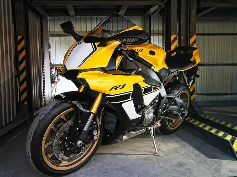 

Новый комплект обтекателей для мотоцикла ABS, подходит для YAMAHA YZF - R1 2015 2016 2017 2018 15 16 17 18 19, кузов желтого цвета