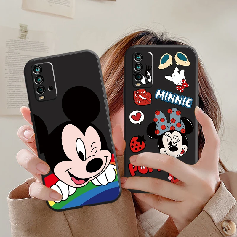 

Disney Mickey Minnie Phone Case For Xiaomi Redmi 7S 7 7A 8 8A Note 8 2021 7 8 8T Pro TPU Soft Coque Black ShockProof Original