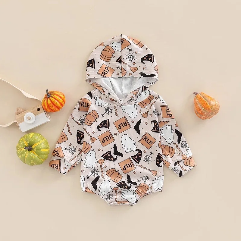 2022 Kids Halloween Costume Jumpsuits Baby Girls Boys Hoodied Rompers Child Printed Casual Bodysuits Kid All Saints' Day Clothes
2022 Kids Halloween Costume Jumpsuits Baby Girls Boys Hoodied Rompers Child Printed Casual Bodysuits Kid All Saints' Day Clothes