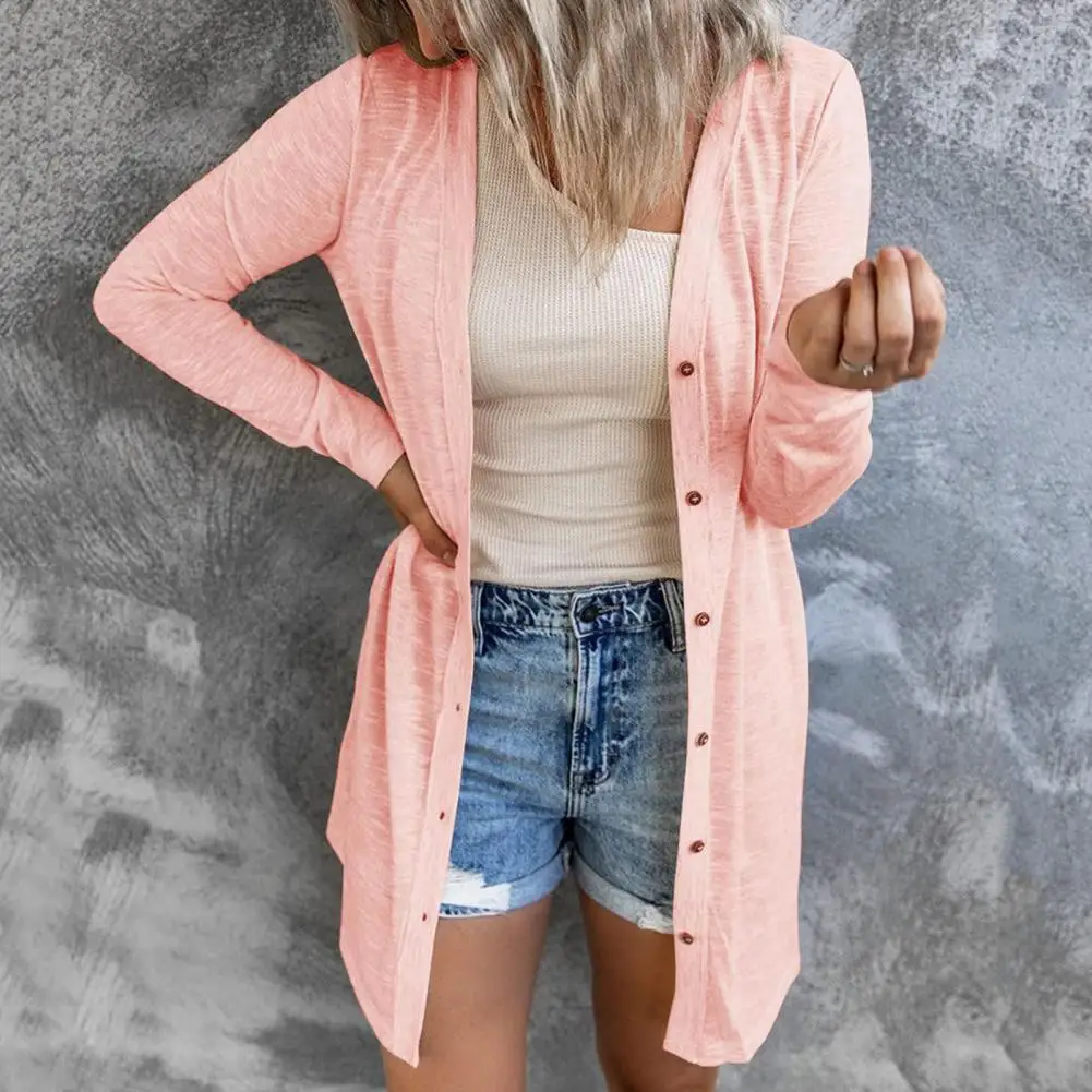 Chic Lady Coat Buttons Solid Color Outwear Anti-pilling Autumn Jacket Women Autumn Coat Autumn Jacket Midi Length
Chic Lady Coat Buttons Solid Color Outwear Anti-pilling Autumn Jacket Women Autumn Coat Autumn Jacket Midi Length