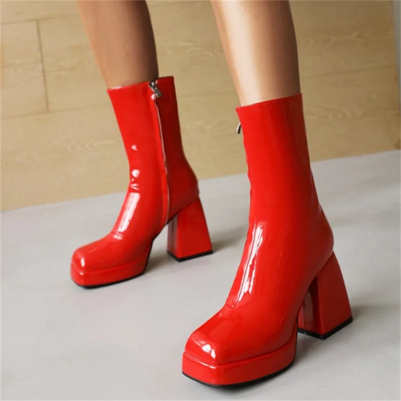 spring and autumn fashion boots women new Square Toe British Style zipper Square heel Modern Boots hight 9cm plus size 34-43
spring and autumn fashion boots women new Square Toe British Style zipper Square heel Modern Boots hight 9cm plus size 34-43
