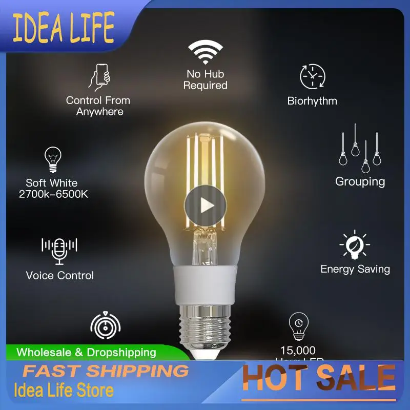 Умная лампа накаливания Tuya с Wi-Fi, E27, 7 Вт, 1-8 шт.
Умная лампа накаливания Tuya с Wi-Fi, E27, 7 Вт, 1-8 шт.