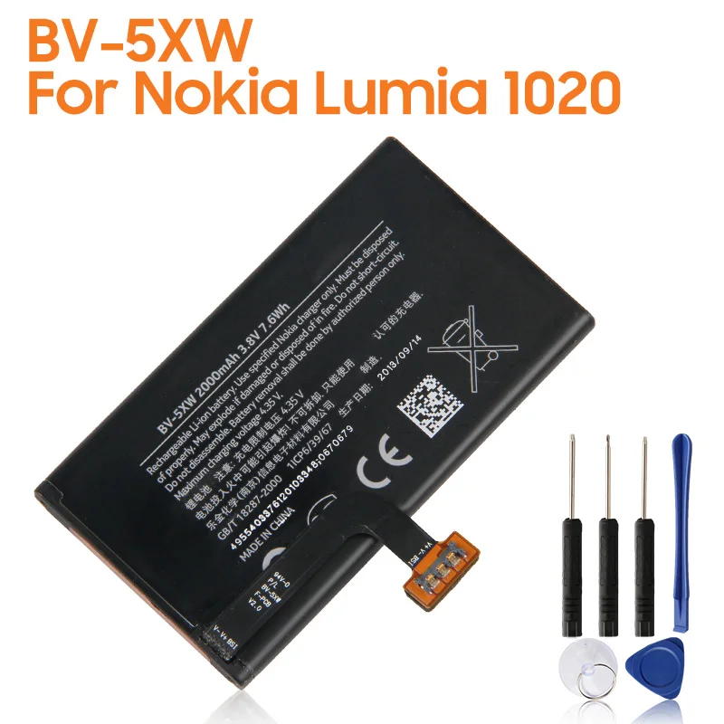 

New yelping BV-5XW Phone Battery For NOKIA Lumia 1020 EOS 2000mAh