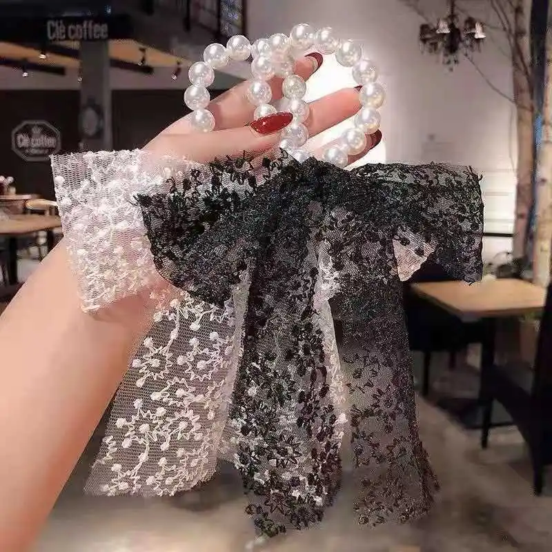 Artificial Pearl Streamer Hair Rope for Young Lady Women Elastic Lace Hair Bands Bowknot Girls Hair Ornaments Accessories
Artificial Pearl Streamer Hair Rope for Young Lady Women Elastic Lace Hair Bands Bowknot Girls Hair Ornaments Accessories
