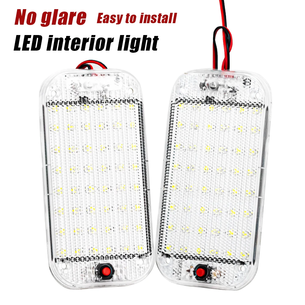 2PCS Car LED Interior Lights 48LED 12V-85V LED Car Lighting Dome Lights with Switch Roof Ceiling Reading Light for Car Truck
2PCS Car LED Interior Lights 48LED 12V-85V LED Car Lighting Dome Lights with Switch Roof Ceiling Reading Light for Car Truck