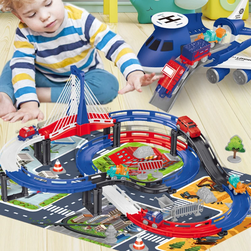 

Automatic racing track with car roller coaster track toys set racing track toy educational toys race tracks for kids boy gifts