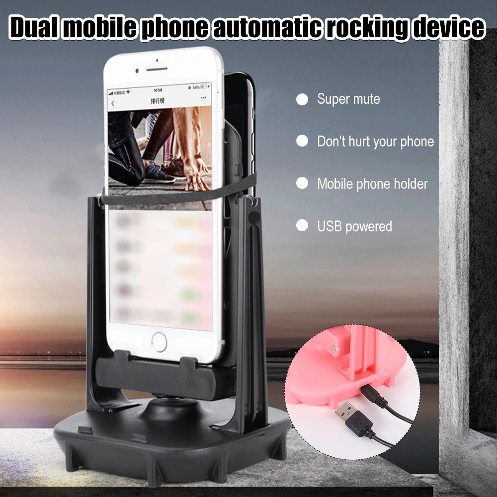 MobilePhone Stand Automatic Swing Shake Phone Wiggler Device Record Step Artifact Motion Brush Step Pedometer Holder Accessories
MobilePhone Stand Automatic Swing Shake Phone Wiggler Device Record Step Artifact Motion Brush Step Pedometer Holder Accessories